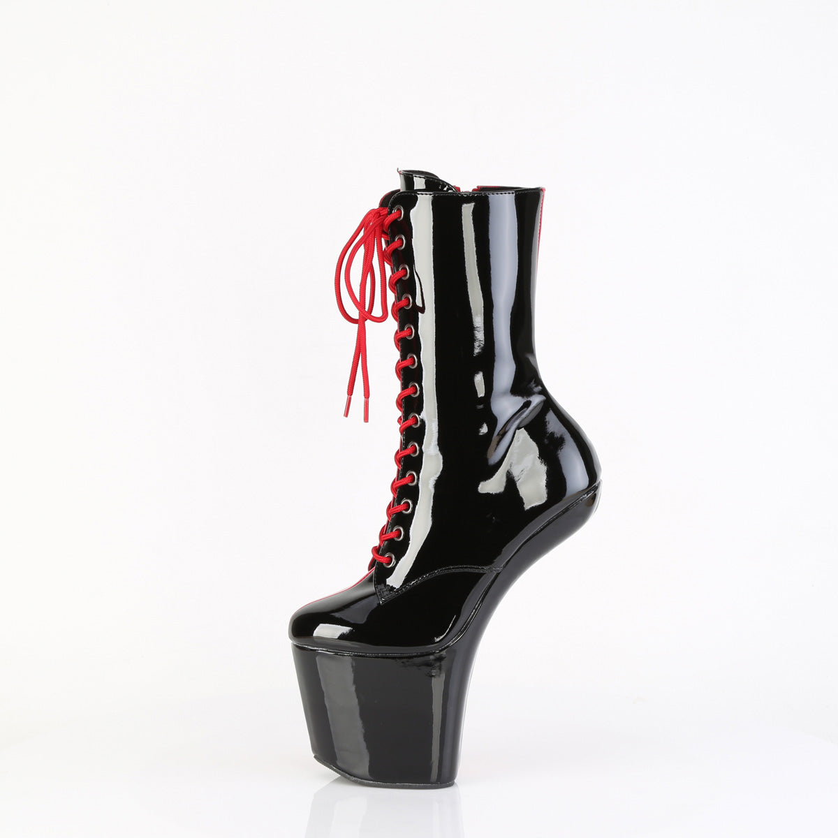 CRAZE-1040TT Pleaser Red 8 Inch Pole Dance Ankle Boots
