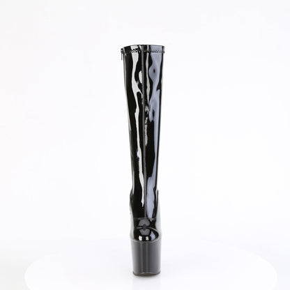 CRAZE-2000 Pleaser Black Patent 8 Inch Fetish Dancer Knee High