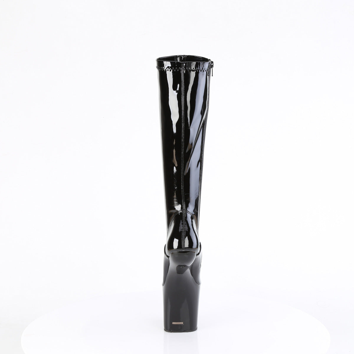 CRAZE-2000 Pleaser Black Patent 8 Inch Fetish Dancer Knee High