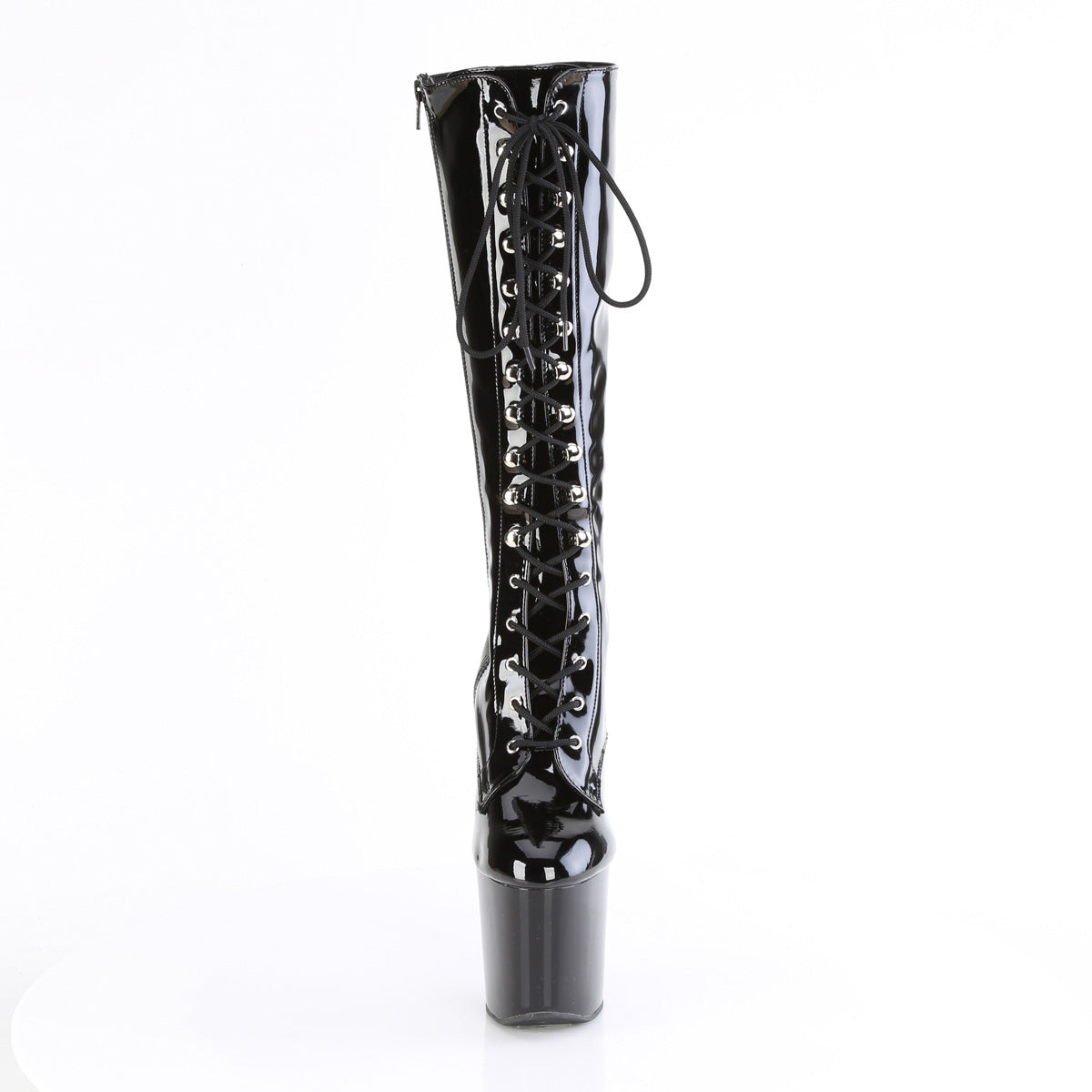 CRAZE-2023 Pleaser Black Patent 8 Inch Strippers Knee High Boots