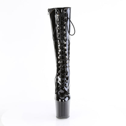 CRAZE-2023 Pleaser Black Patent 8 Inch Strippers Knee High Boots
