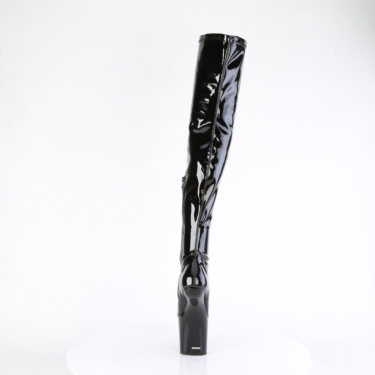 CRAZE-3000 Pleaser Black Patent 8 Inch Exotic Dance Thigh Boots