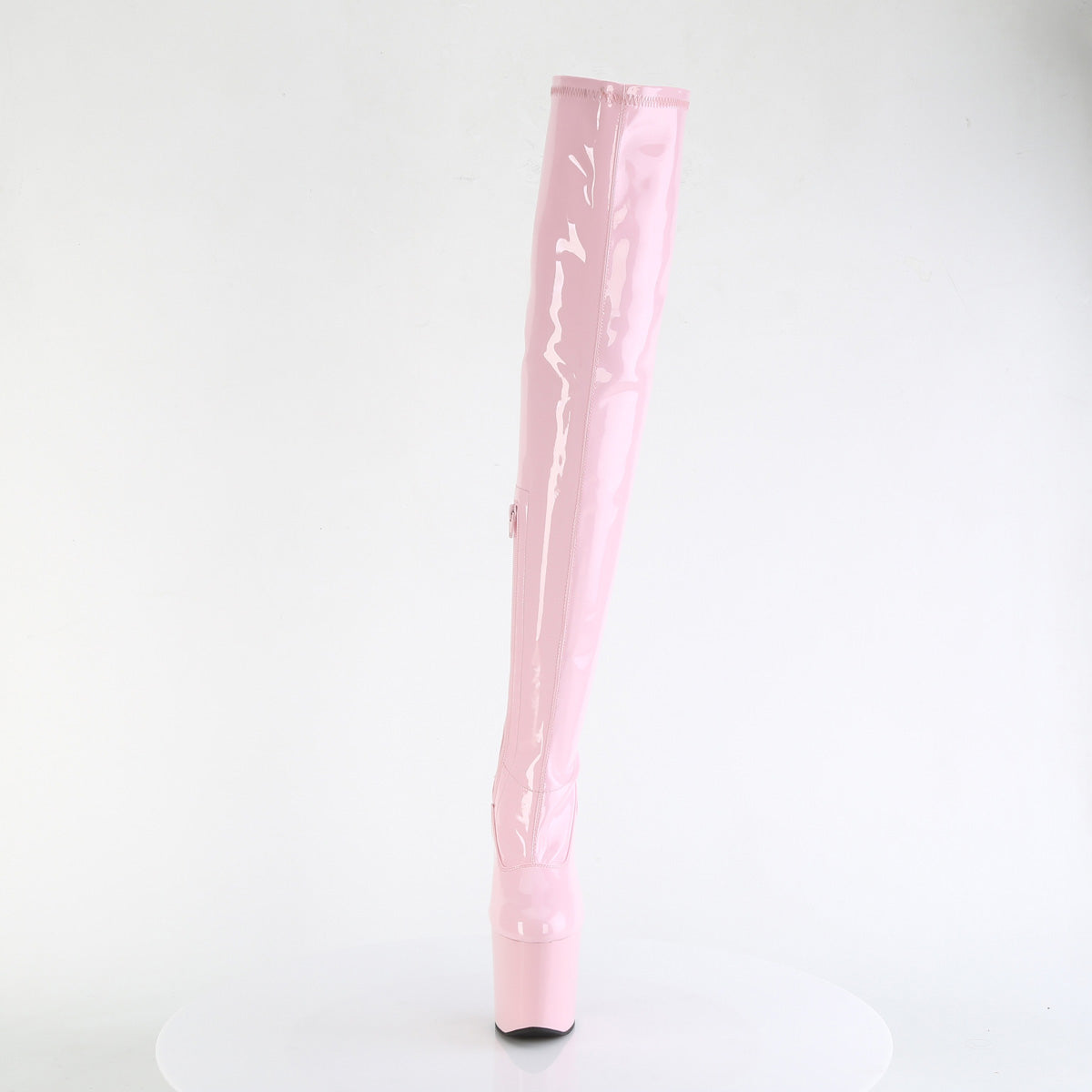 CRAZE-3000 Pleaser Baby Pink 8 Inch Stage Heel Thigh High Boots
