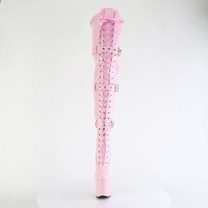 CRAZE-3028 Pleaser Baby Pink 8 Inch High Impact Thigh High Boots