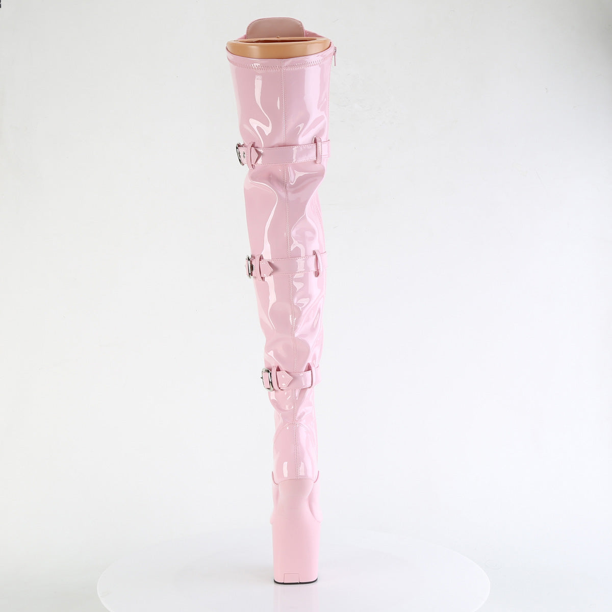 CRAZE-3028 Pleaser Baby Pink 8 Inch High Impact Thigh High Boots