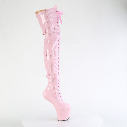 CRAZE-3028 Pleaser Baby Pink 8 Inch High Impact Thigh High Boots
