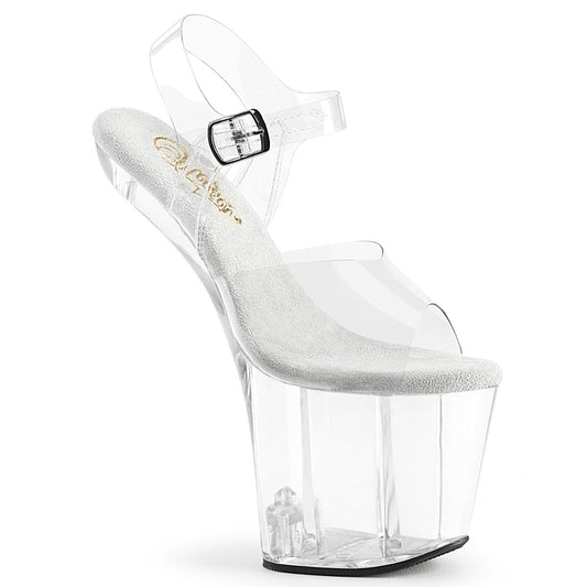 CRAZE-808 Pleaser Clear 8 Inch Exotic Dance Platform Shoes Clr Clr
