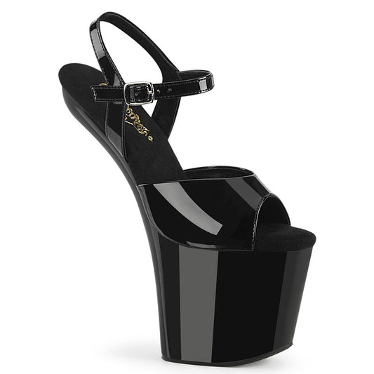 CRAZE-809 Pleaser Black 8 Inch Stage Heel Platform Shoes Blk Pat Blk
