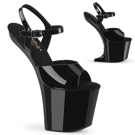 CRAZE-809 Pleaser Black 8 Inch Stage Heel Platform Shoes