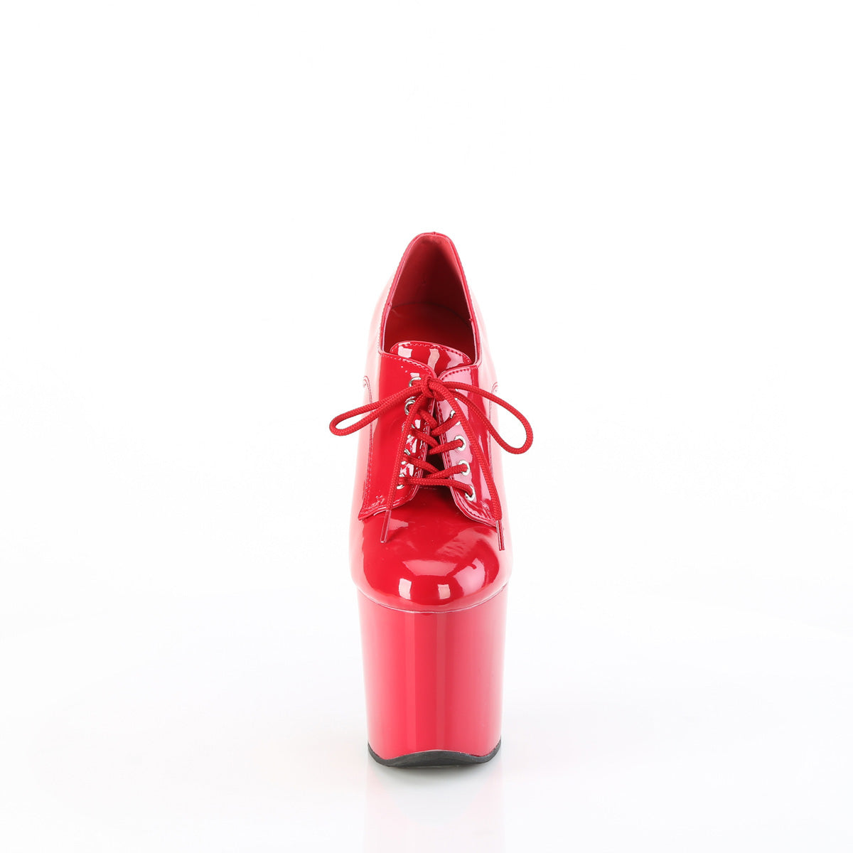 Pleaser CRAZE-860 Red Lace-Up Platform Oxford Shoes - 8 Inch Heels