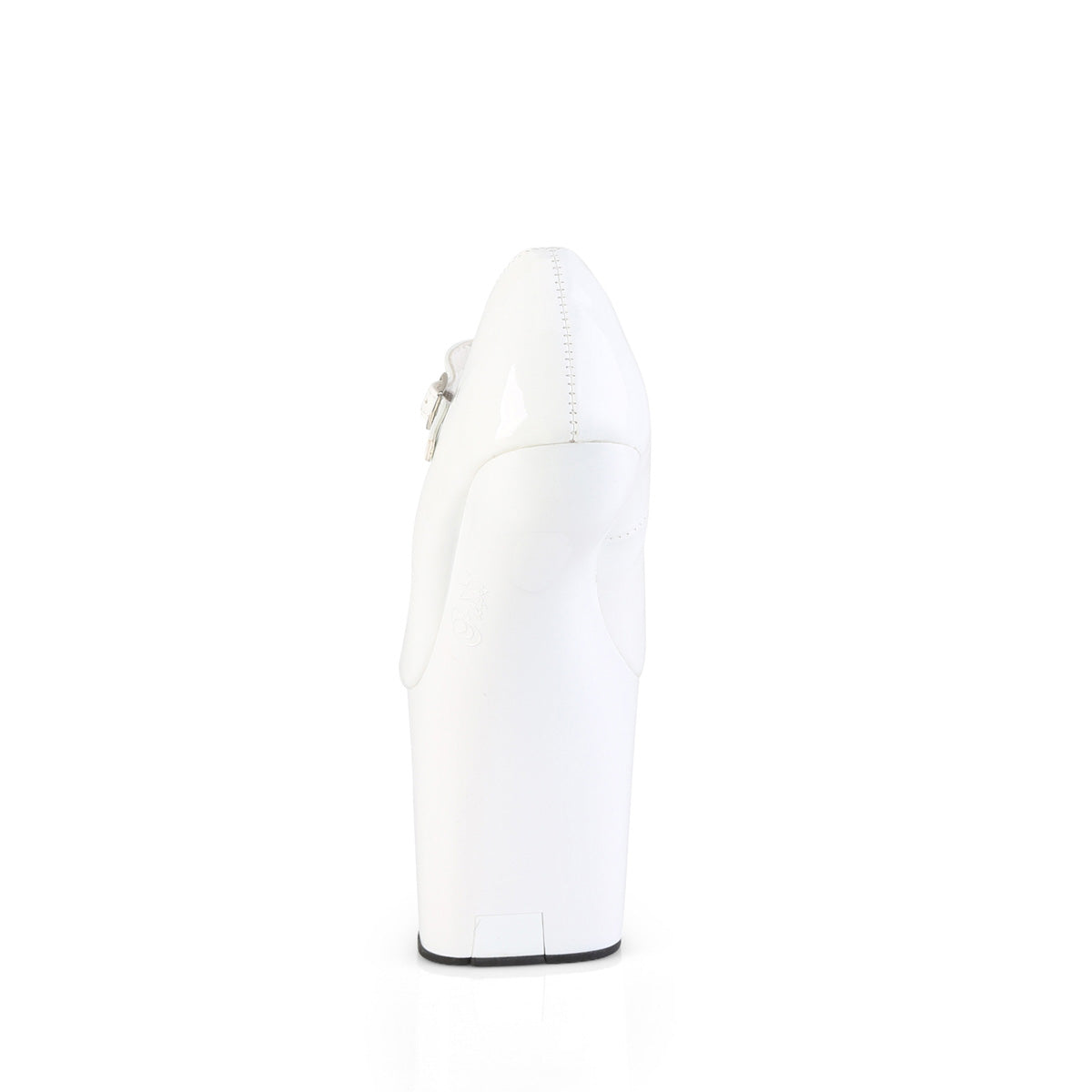 Pleaser CRAZE-880 White Platform Mary Jane Shoes - 8 Inch Heels