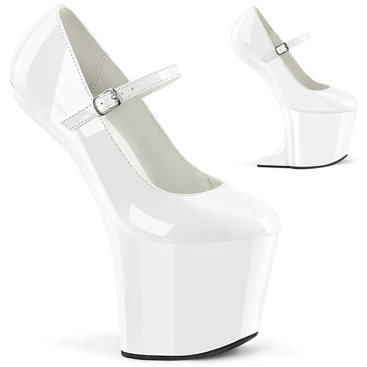CRAZE-880 Pleaser White 8 Inch Pole Dance Platform Shoes