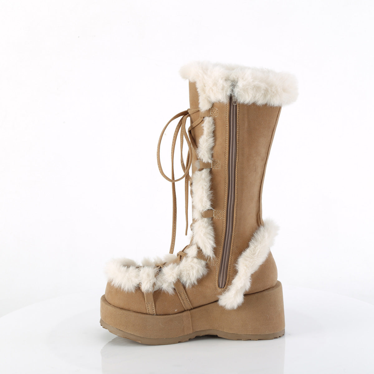 CUBBY-311 Demonia Cult Camel Alternative Knee High Boots