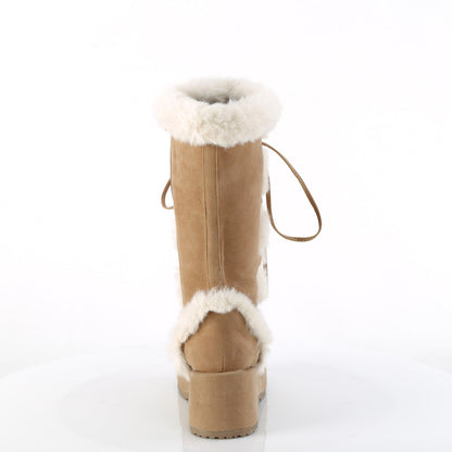 CUBBY-311 Demonia Cult Camel Alternative Knee High Boots