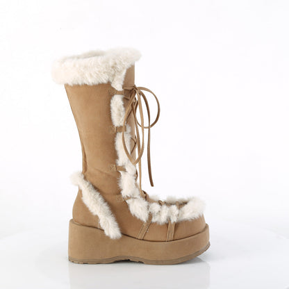 CUBBY-311 Demonia Cult Camel Alternative Knee High Boots