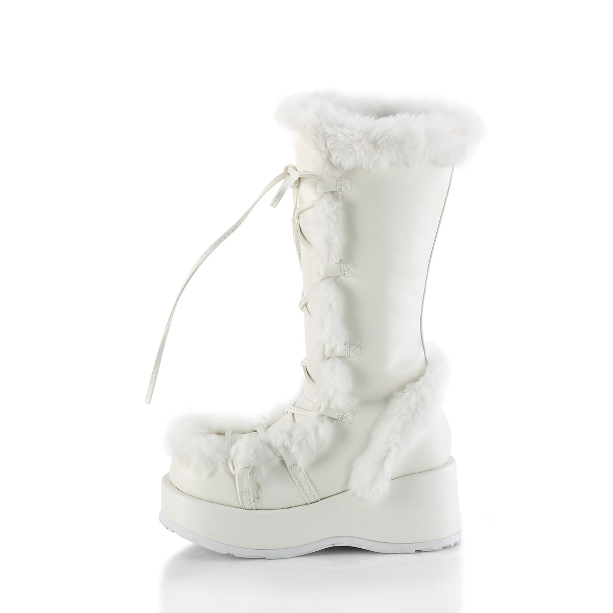 CUBBY-311 Demonia Cult White Alternative Knee High Boots