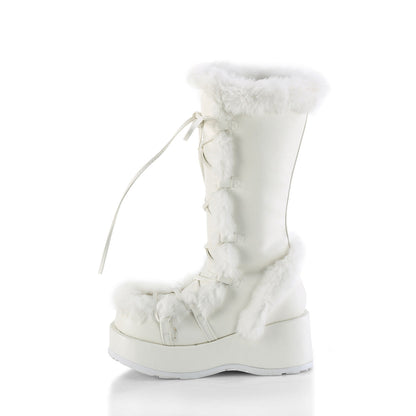 CUBBY-311 Demonia Cult White Alternative Knee High Boots