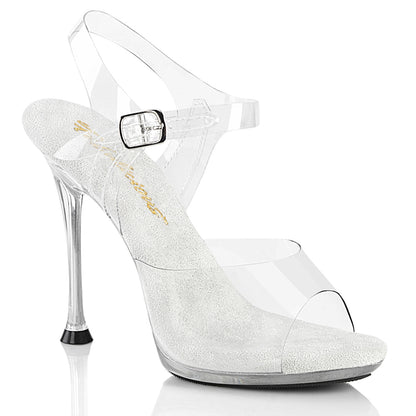 Fabulicious CUPID-408 Clear Platform Sandals - 4 1/2 Inch Heels
