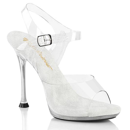 CUPID-408 Fabulicious Clear 4.5 Inch Posing Shoes