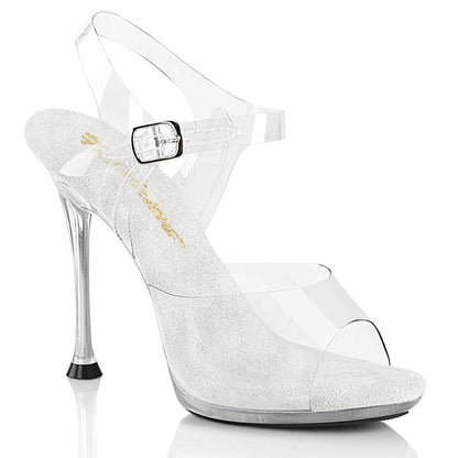 CUPID-408 Fabulicious Clear 4.5 Inch Posing Shoes Clr Clr
