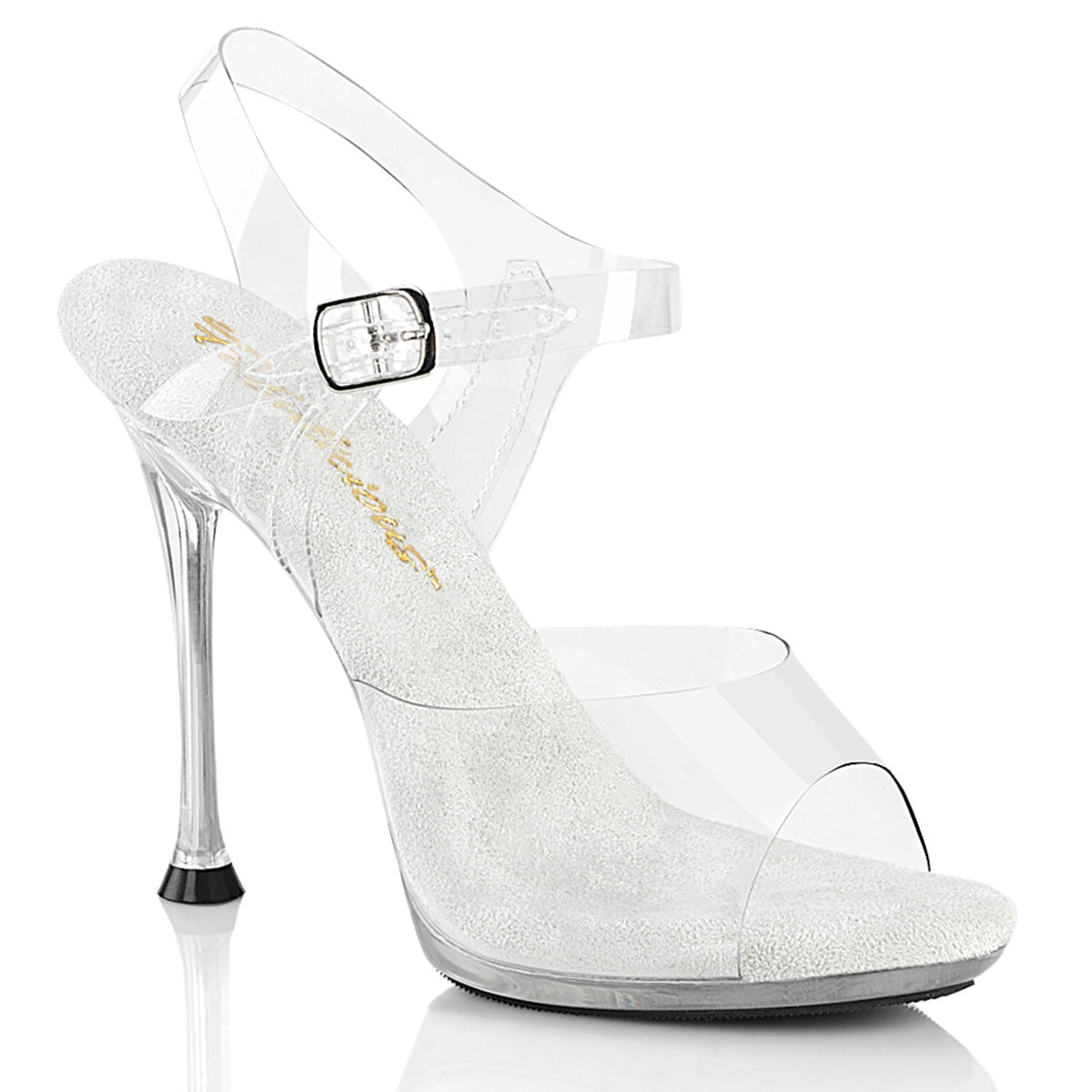 CUPID-408 Fabulicious Clear 4.5 Inch Posing Shoes