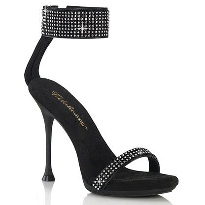 CUPID-440 Fabulicious Black 4.5 Inch Sexy Shoes Blk Faux Leather-RS Blk