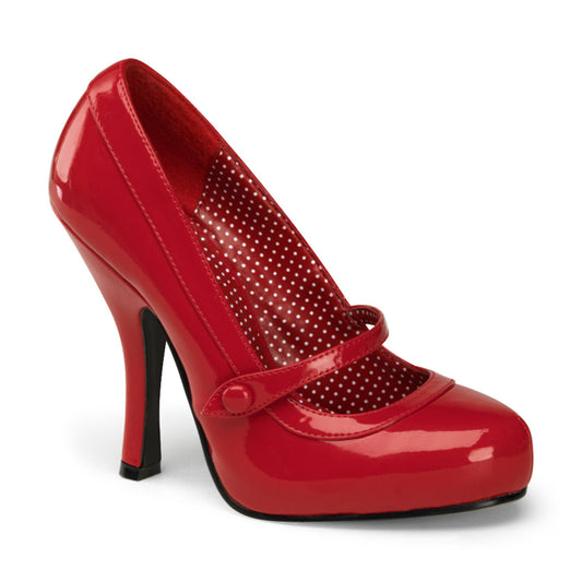 Pin Up Couture CUTIEPIE-02 Red Platform Mary Jane Shoes - 4 1/2 Inch Heels