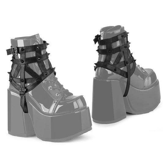 DA-505 DemoniaCult Black Faux Leather Alternative Clothing (Alternative Footwear)