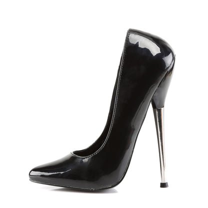 DAGGER-01 Devious Black 6.3 Inch Fetish Heels