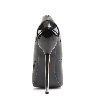 DAGGER-01 Devious Black 6.3 Inch Fetish Heels