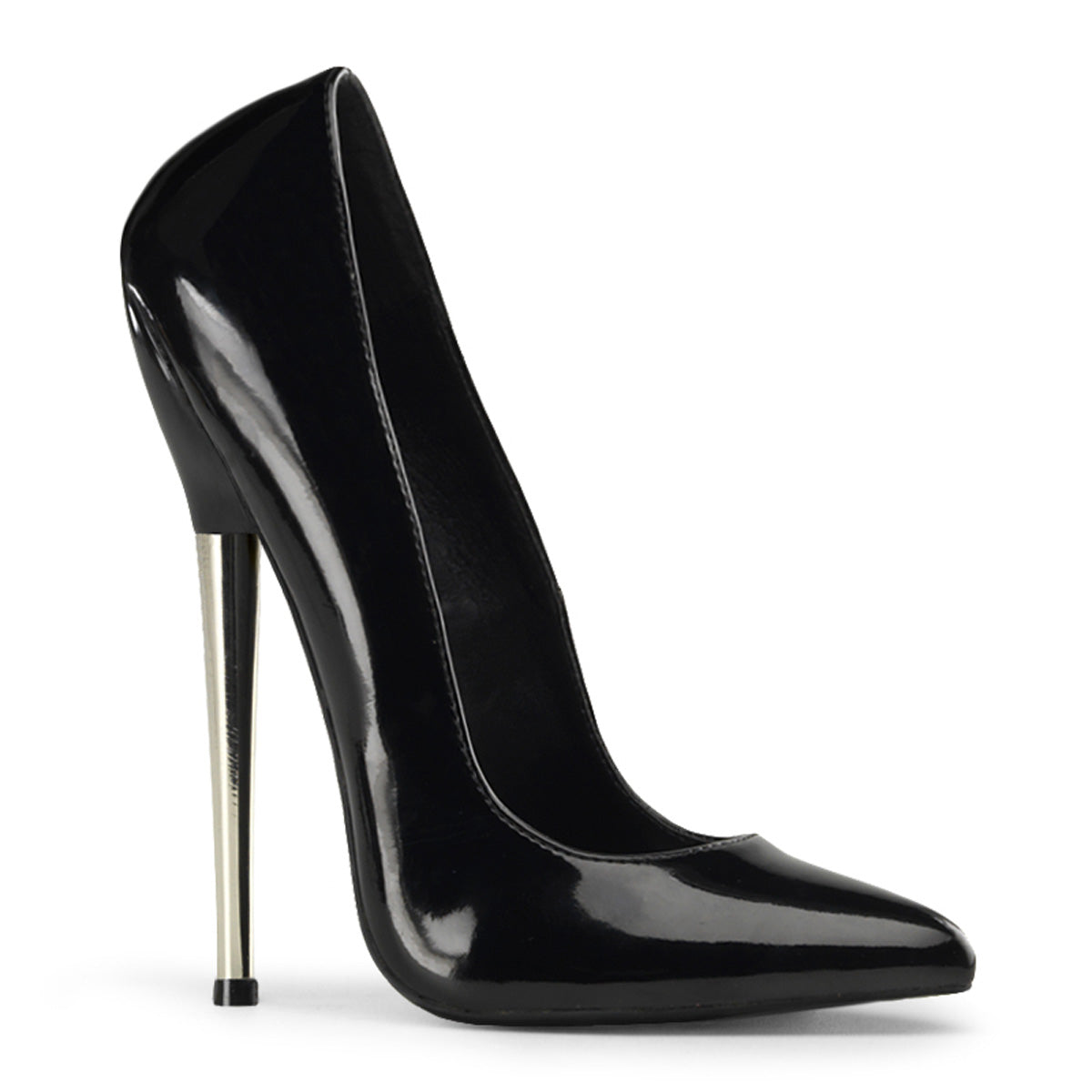 DAGGER-01 Devious Black 6.3 Inch Fetish Heels