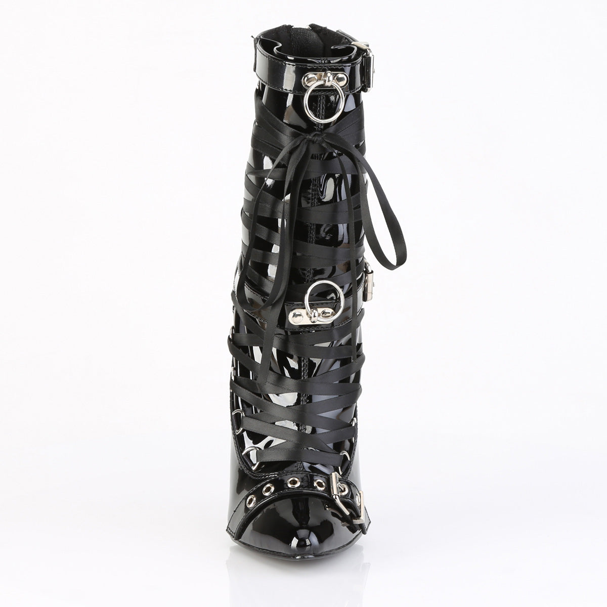 DAGGER-1032 Devious Black 6.3 Inch Fetish Heels