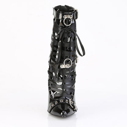 DAGGER-1032 Devious Black 6.3 Inch Fetish Heels
