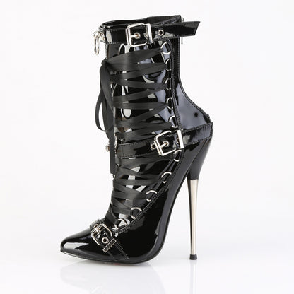 DAGGER-1032 Devious Black 6.3 Inch Fetish Heels