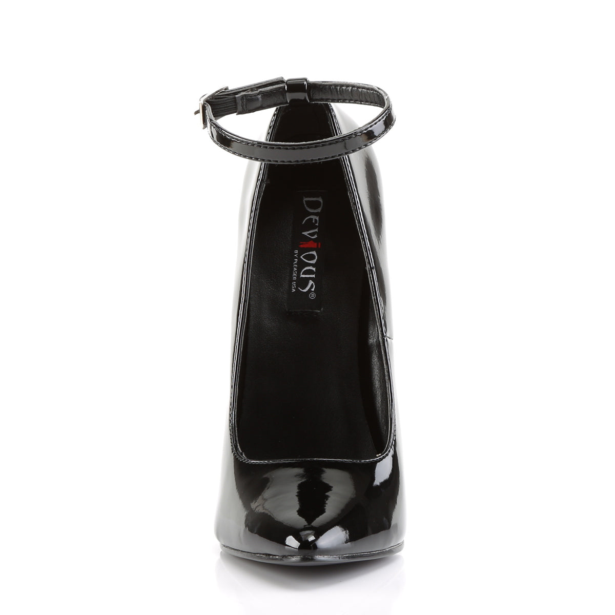 DAGGER-12 Devious Black 6.3 Inch Fetish Heels
