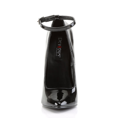 DAGGER-12 Devious Black 6.3 Inch Fetish Heels