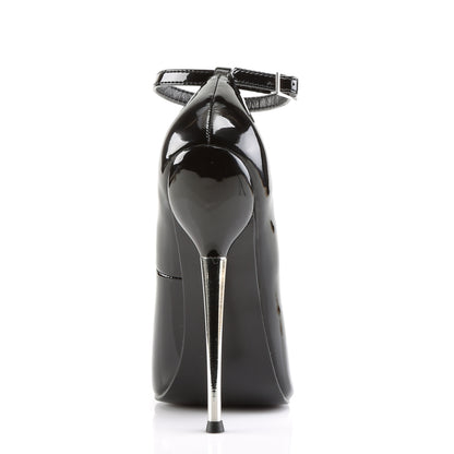 Devious DAGGER-12 Black Court Shoes - 6 1/4 Inch Heels