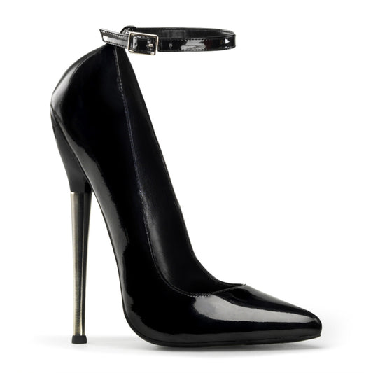 DAGGER-12 Devious Black 6.3 Inch Fetish Heels