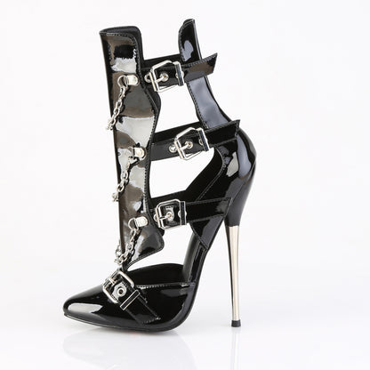 DAGGER-15 Devious Black 6.3 Inch Fetish Heels