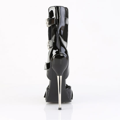DAGGER-15 Devious Black 6.3 Inch Fetish Heels