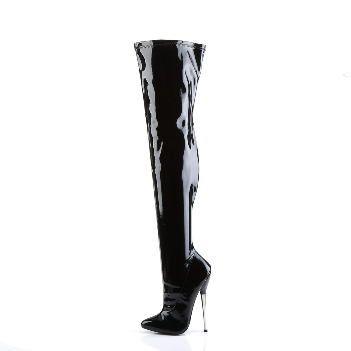 DAGGER-3000 Devious Black 6.3 Inch Fetish Heels