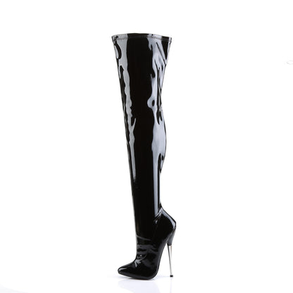 DAGGER-3000 Devious Black 6.3 Inch Fetish Heels