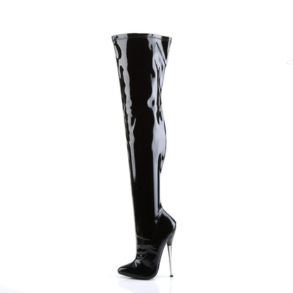 DAGGER 3000 Devious 6 Inch Heel Black Kinky Boots Devious Heels Pole Dance Heels