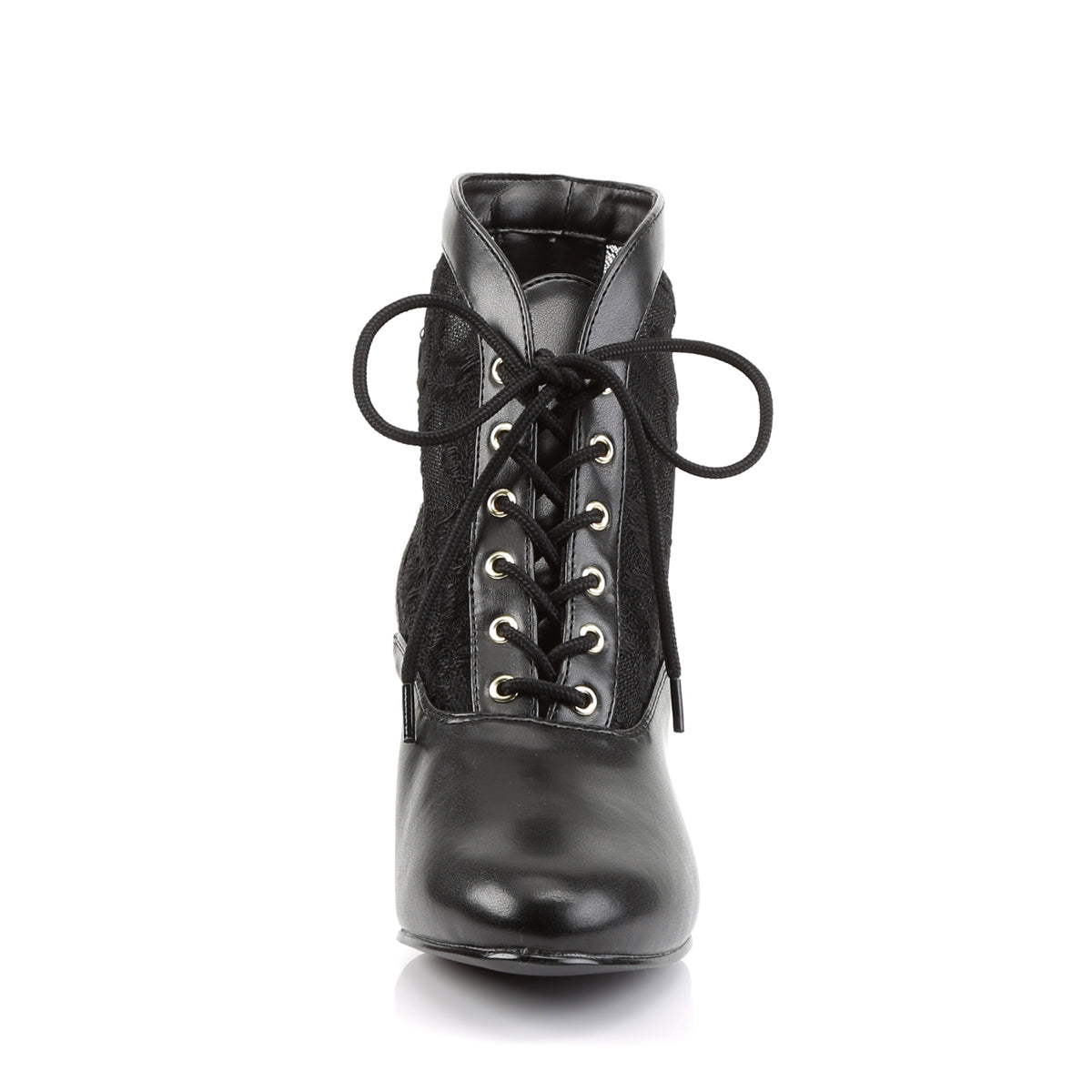 Funtasma DAME-05 Black -Lace Ankle Boots - 2 Inch Heels