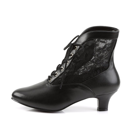 Funtasma DAME-05 Black -Lace Ankle Boots - 2 Inch Heels