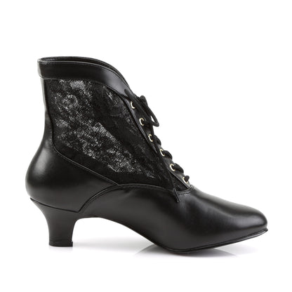 Funtasma DAME-05 Black -Lace Ankle Boots - 2 Inch Heels