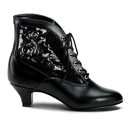 Funtasma DAME-05 Black -Lace Ankle Boots - 2 Inch Heels