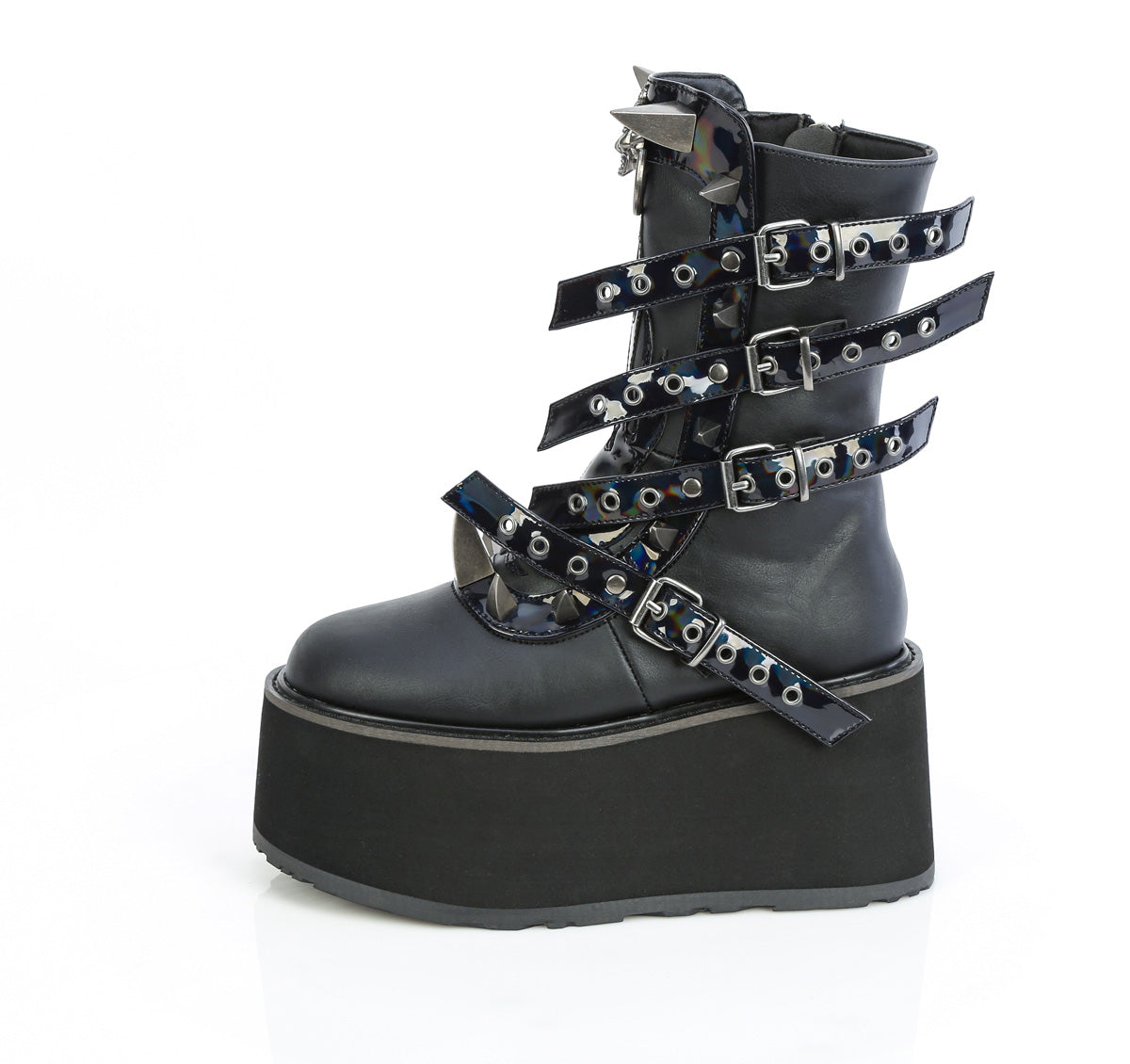 DAMNED-156 Demonia Cult Black  Alternative Knee High Boots
