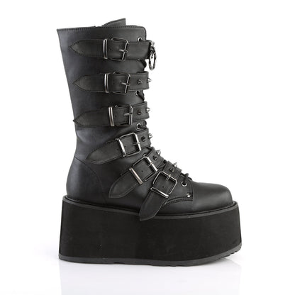 DAMNED-225 Demonia Cult Black Alternative Knee High Boots