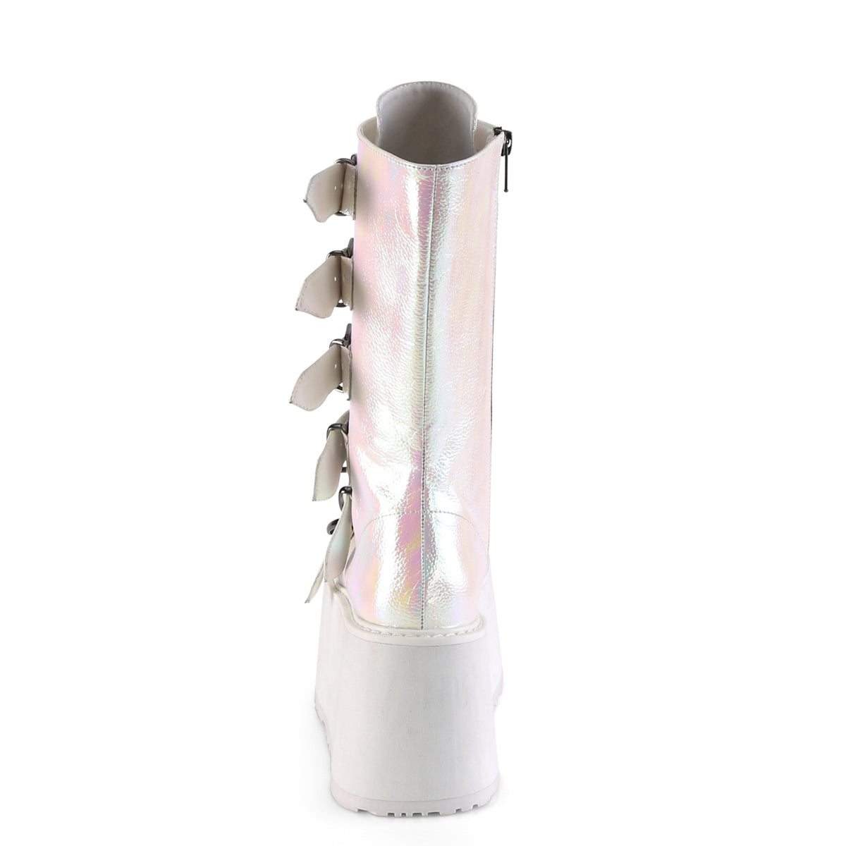 DAMNED-225 Demonia Cult Pearl Iridescent Alternative Knee High Boots
